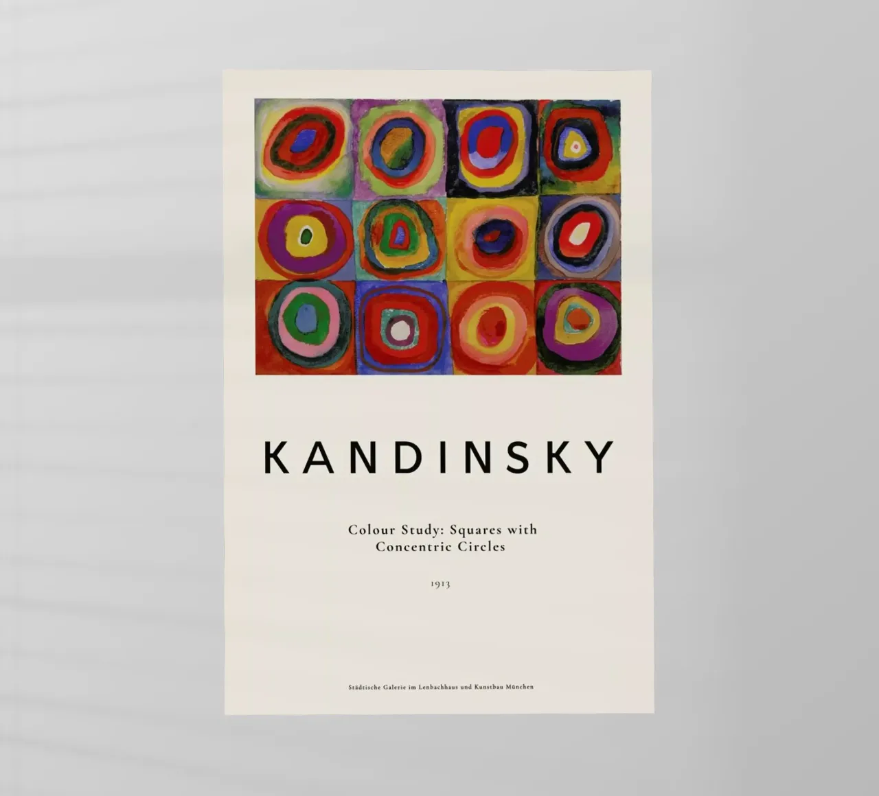 Kandinsky - Colour Study: Squares with Concentric Circles Backlit Folie von ARTOTHEK