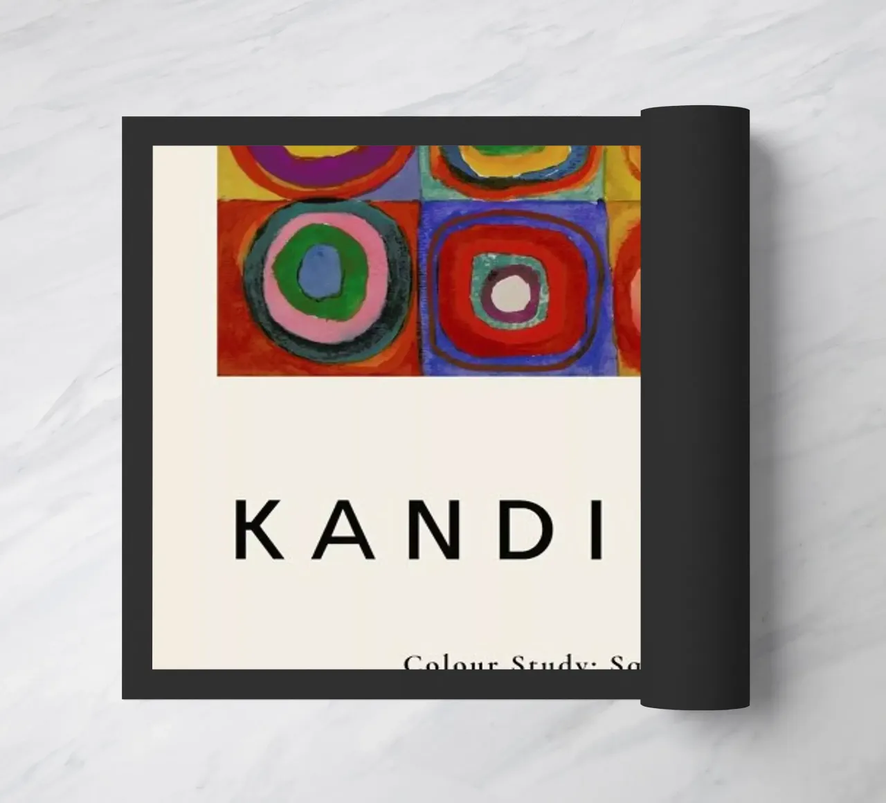 Kandinsky - Colour Study: Squares with Concentric Circles felpudo de ARTOTHEK