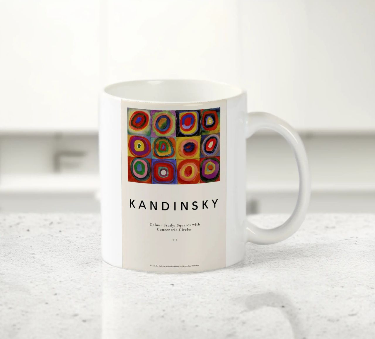 Kandinsky - Colour Study: Squares with Concentric Circles tazza in ceramica da ARTOTHEK