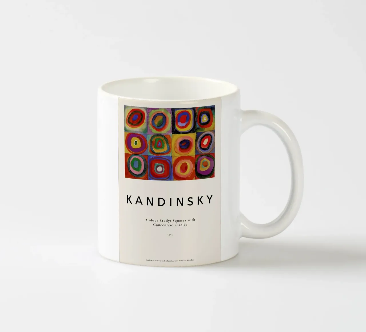 Kandinsky - Colour Study: Squares with Concentric Circles keramische mok van ARTOTHEK
