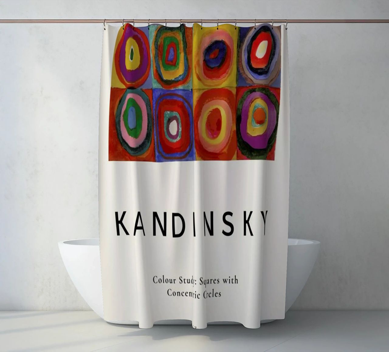 Kandinsky - Colour Study: Squares with Concentric Circles tenda da doccia da ARTOTHEK