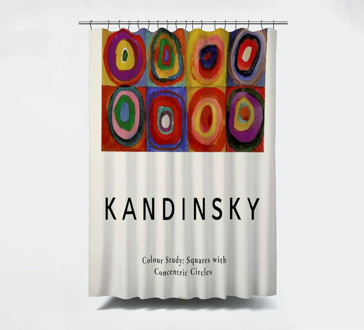 Kandinsky - Colour Study: Squares with Concentric Circles tenda da doccia da ARTOTHEK