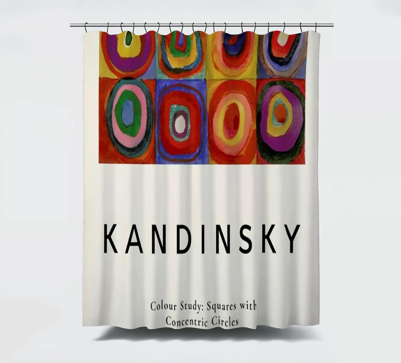 Kandinsky - Colour Study: Squares with Concentric Circles tenda da doccia da ARTOTHEK