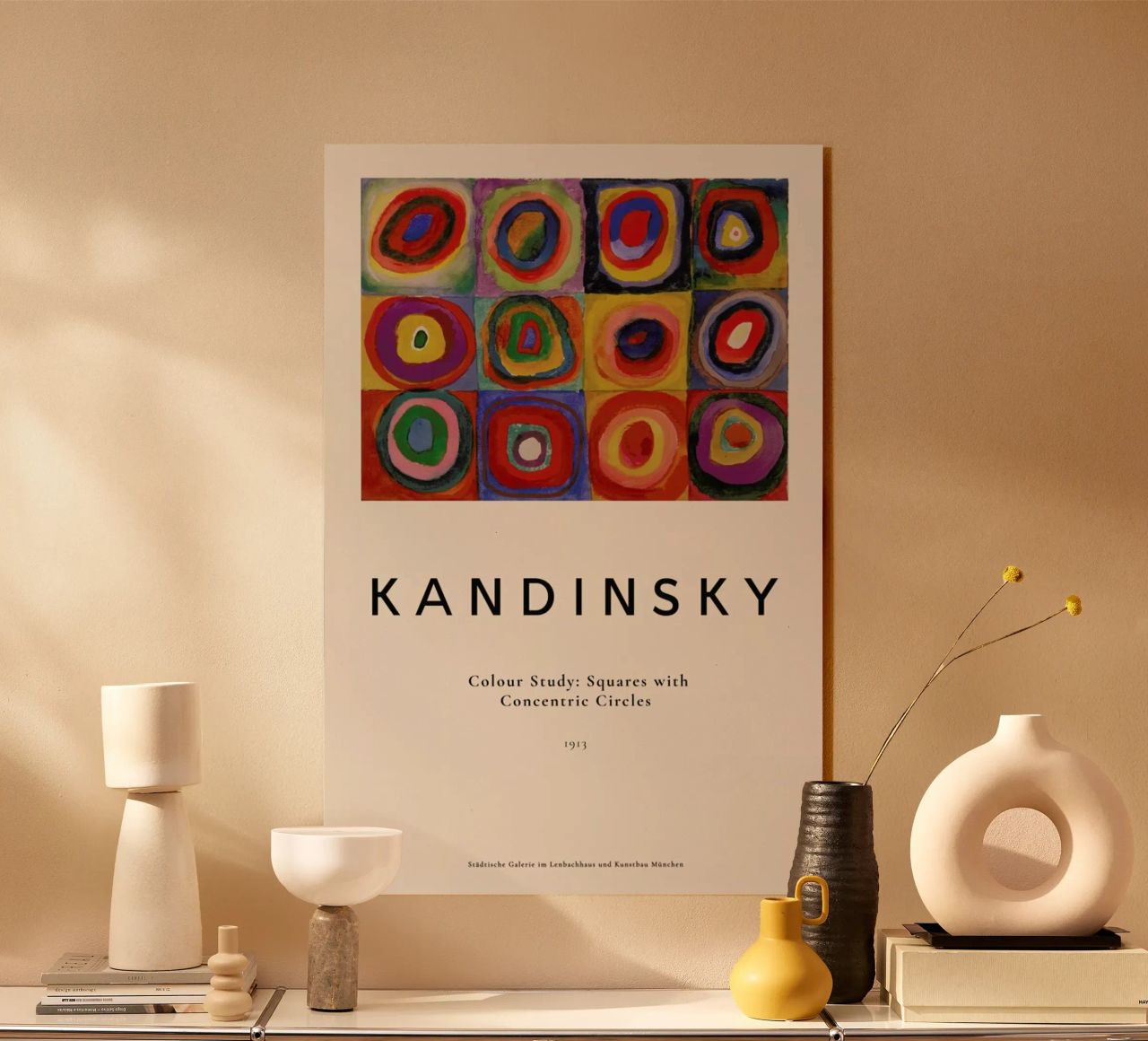 Kandinsky - Colour Study: Squares with Concentric Circles plexiglass da ARTOTHEK