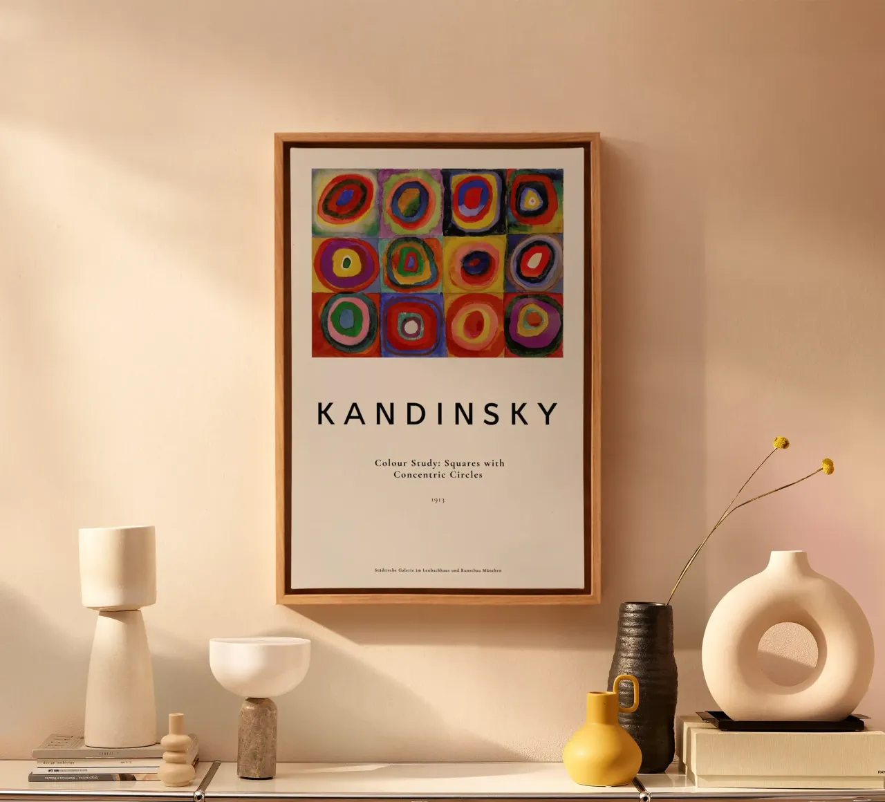 Kandinsky - Colour Study: Squares with Concentric Circles tela da ARTOTHEK