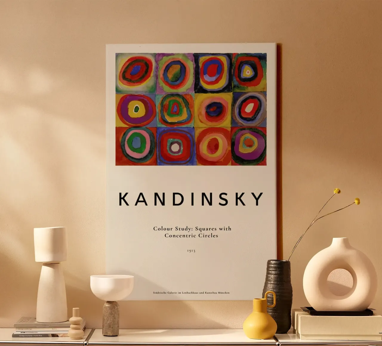 Kandinsky - Colour Study: Squares with Concentric Circles tela da ARTOTHEK
