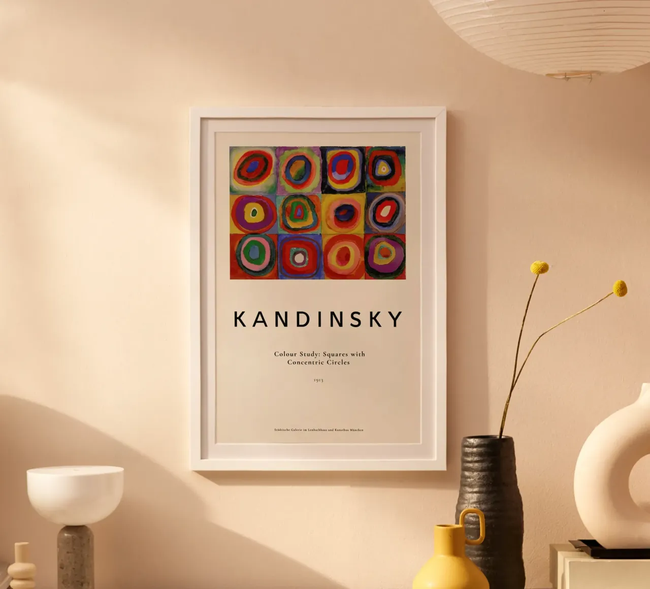 Kandinsky - Colour Study: Squares with Concentric Circles carta hahnemühle da ARTOTHEK