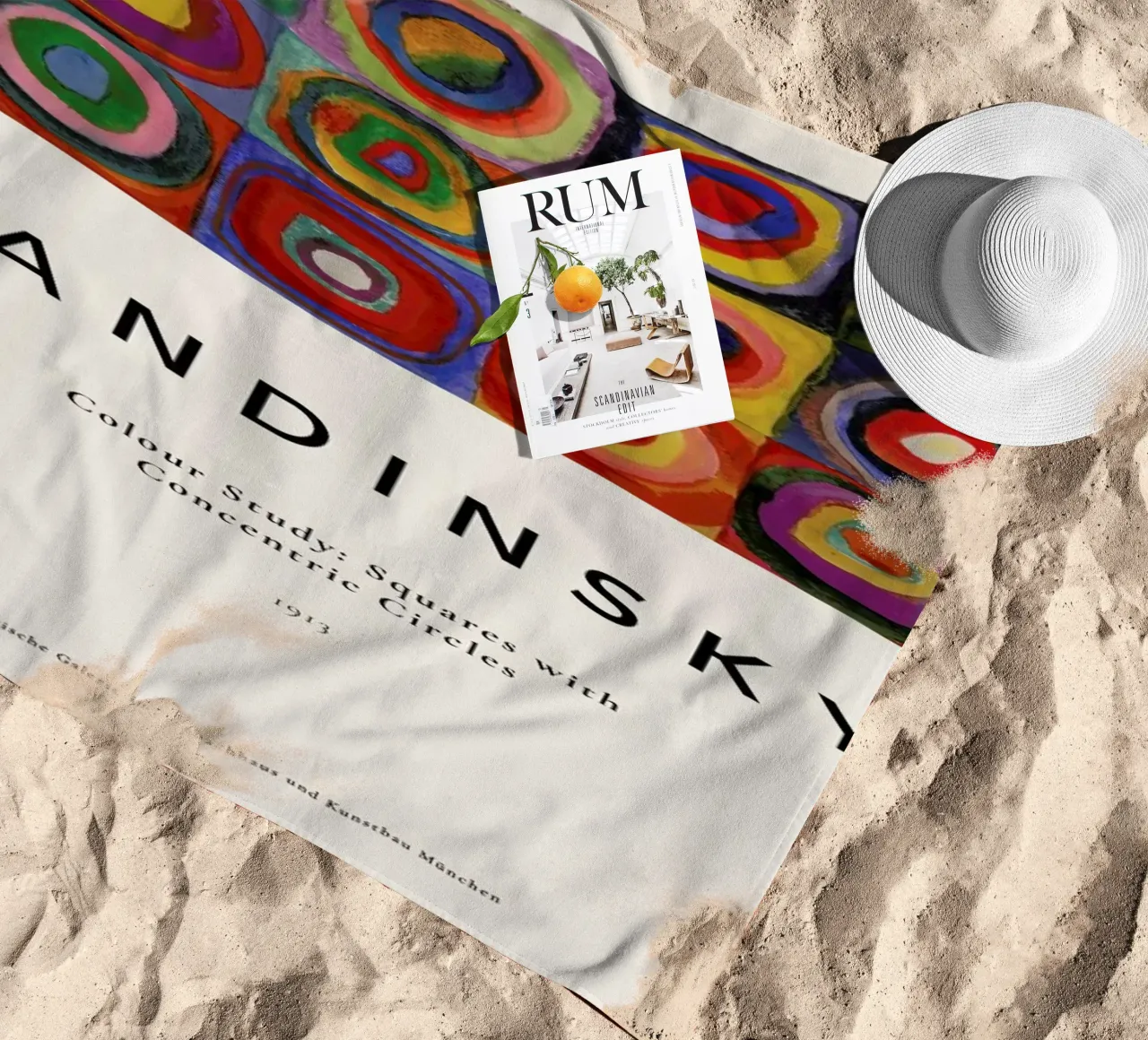 Kandinsky - Colour Study: Squares with Concentric Circles telo mare da ARTOTHEK