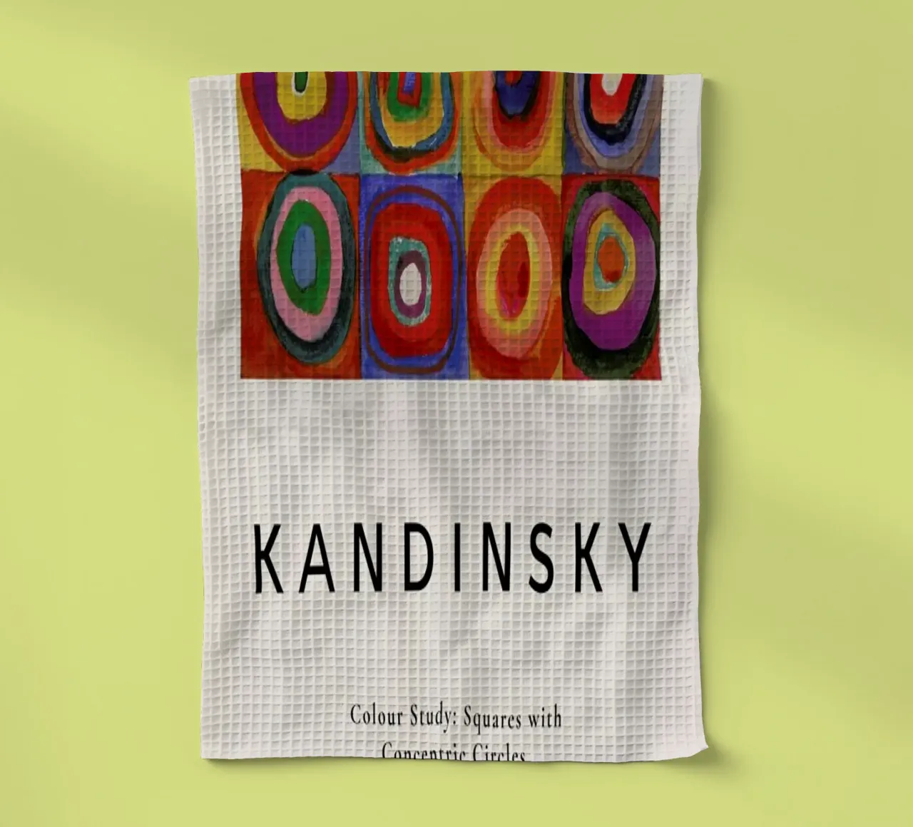 Kandinsky - Colour Study: Squares with Concentric Circles tea towel by ARTOTHEK