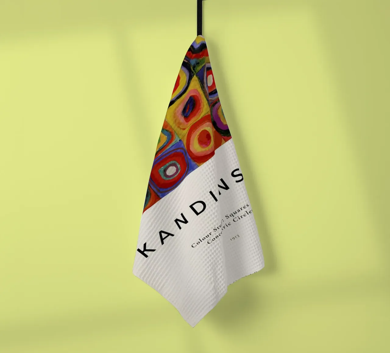 Kandinsky - Colour Study: Squares with Concentric Circles tea towel by ARTOTHEK