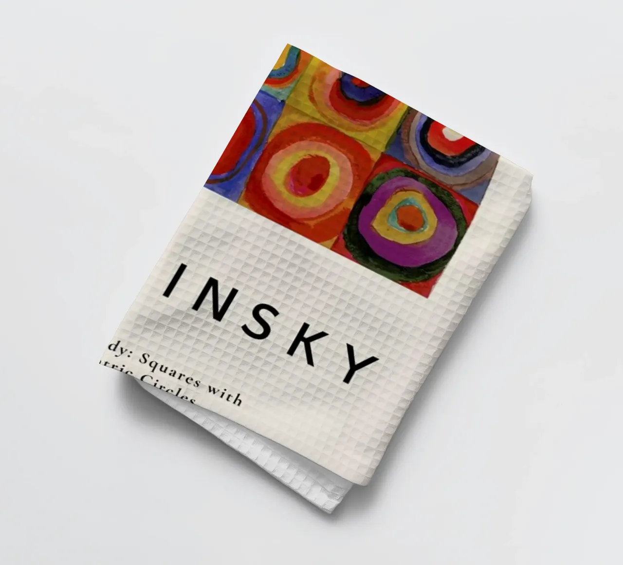 Kandinsky - Colour Study: Squares with Concentric Circles tea towel by ARTOTHEK