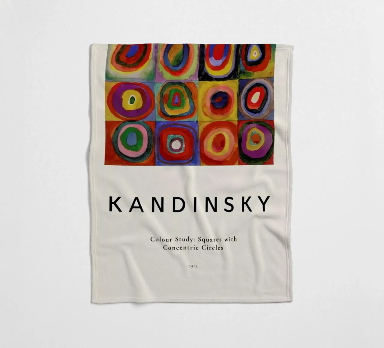 Kandinsky - Colour Study: Squares with Concentric Circles Fleecedecke von ARTOTHEK