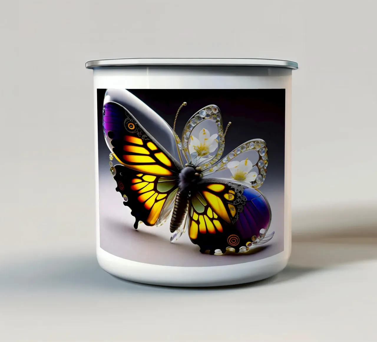 Glasschmetterling tazza in smalto da kosinsart.gallery