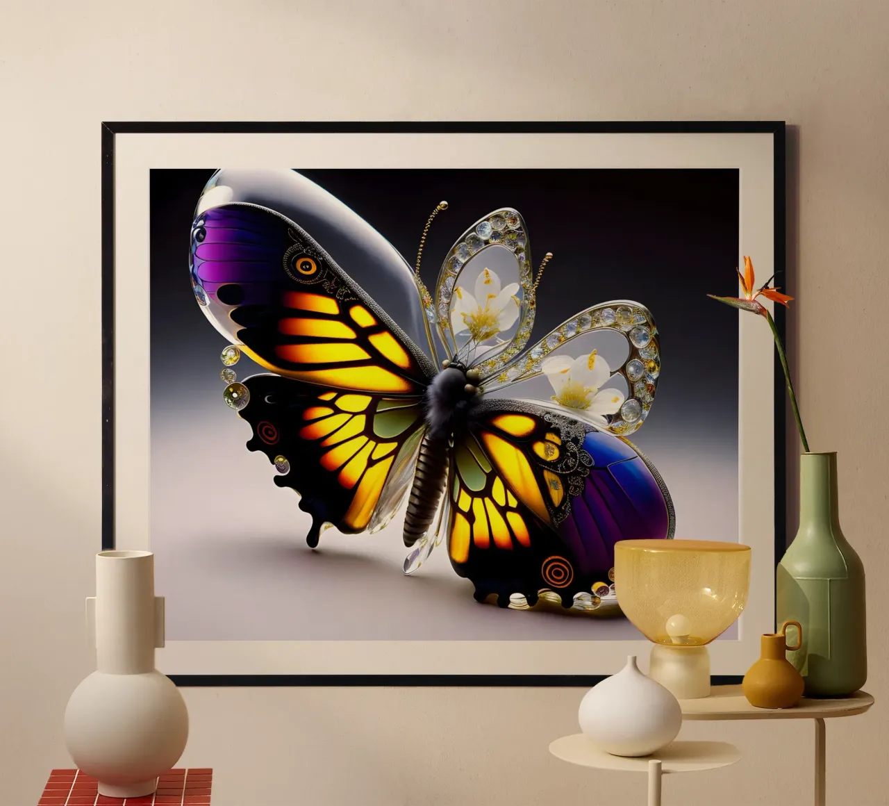 Glasschmetterling carta hahnemühle da kosinsart.gallery