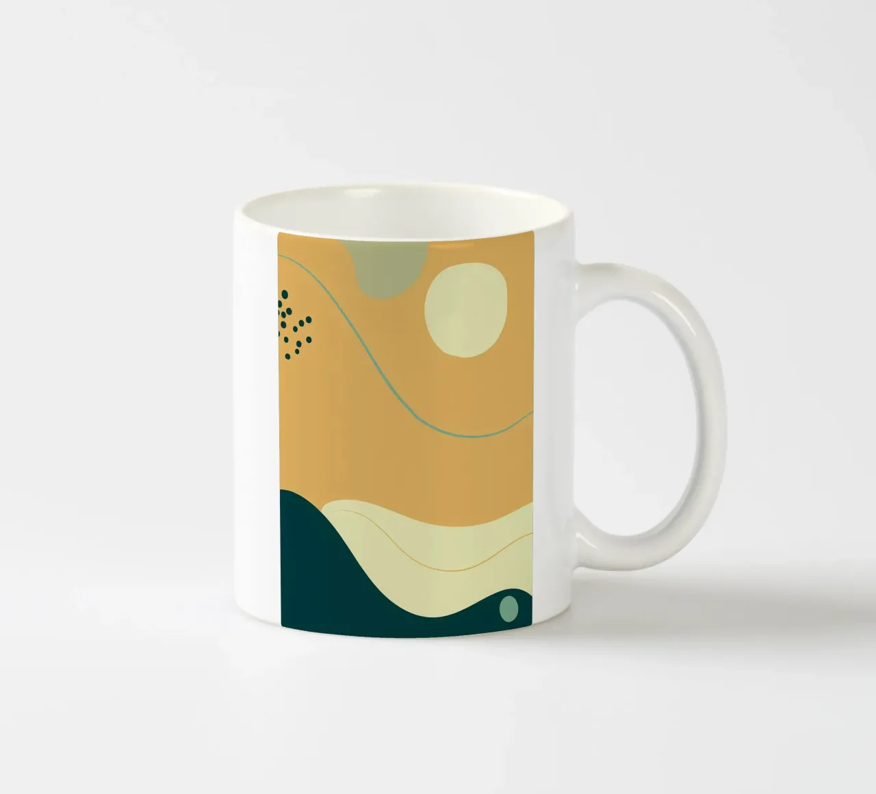 sole onde cerchi punti linee curve tazza in ceramica da Janine P McGuire