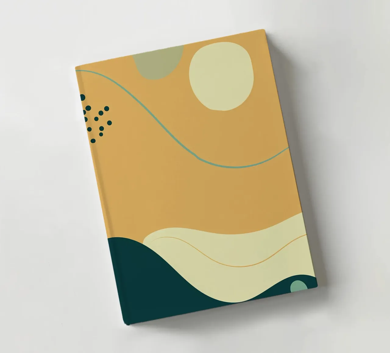 sun waves circles dots curved-lines notebook by Janine P McGuire
