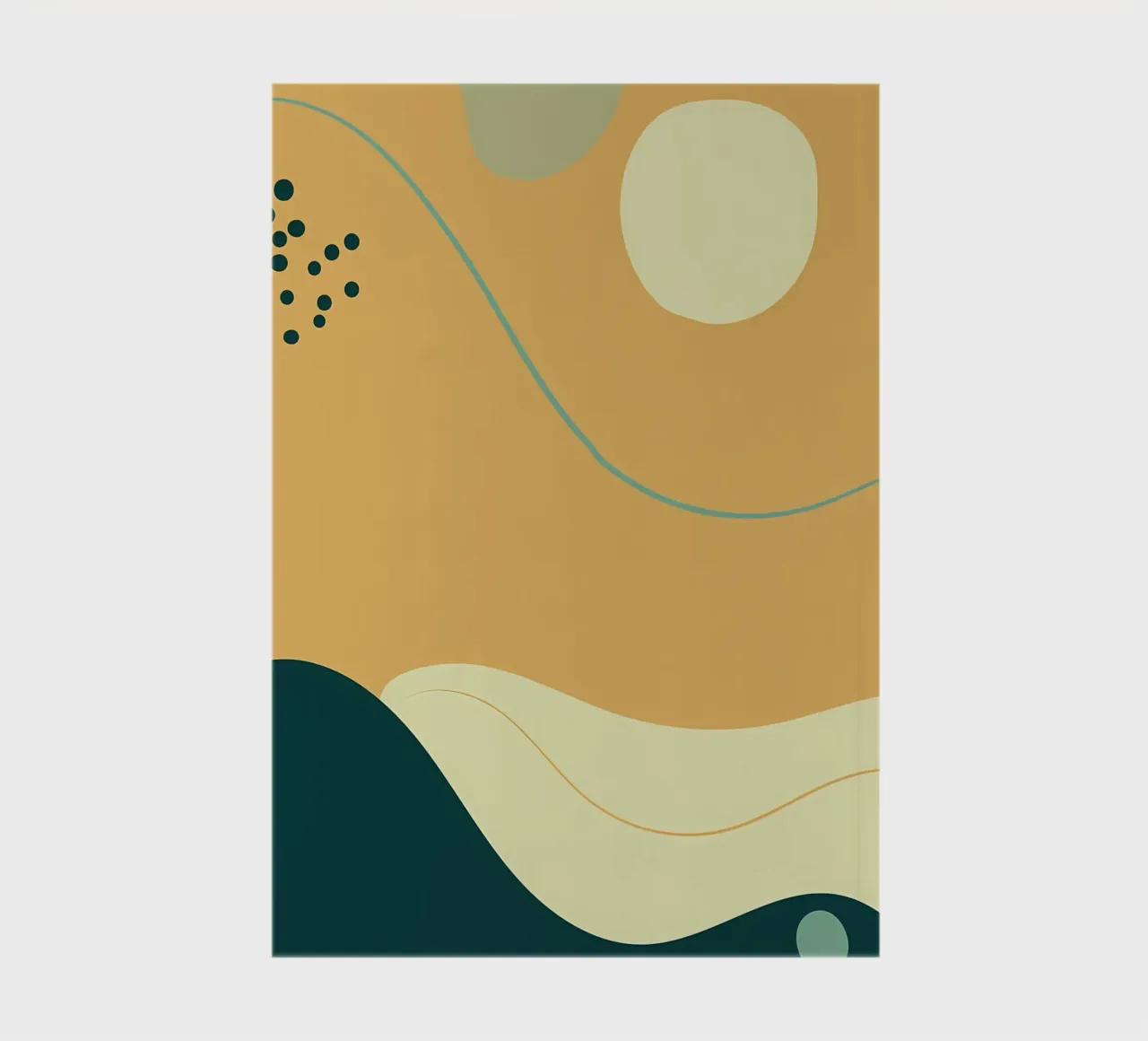 sun waves circles dots curved-lines notebook by Janine P McGuire