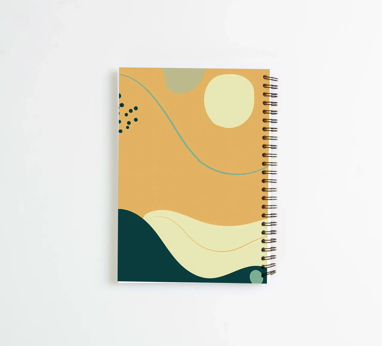 sun waves circles dots curved-lines spiral notebook by Janine P McGuire