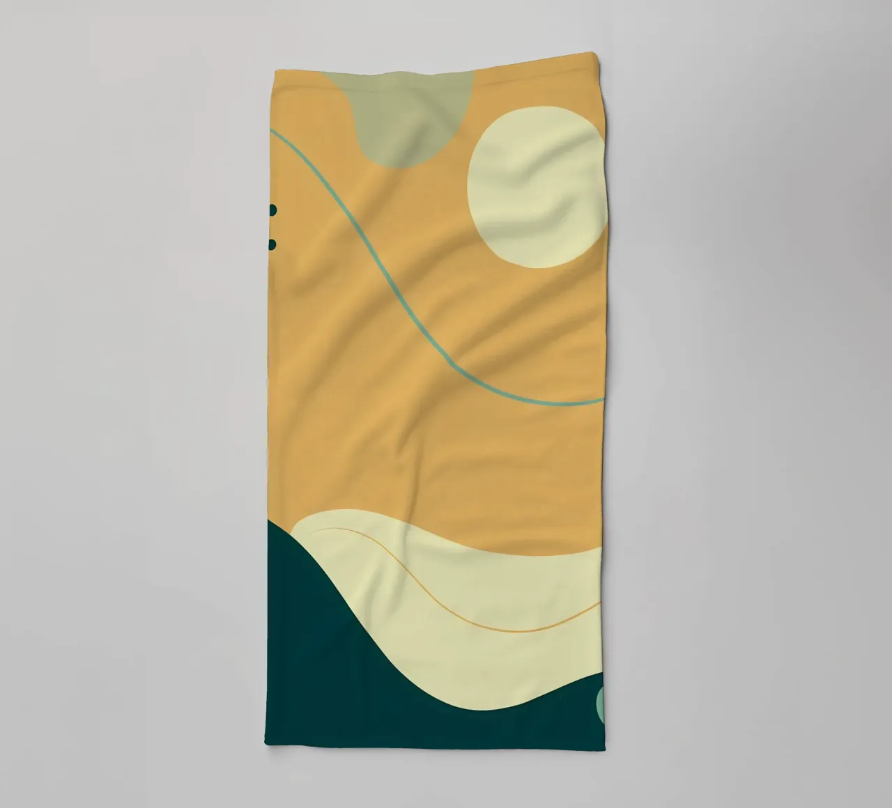 sun waves circles dots curved-lines towel by Janine P McGuire