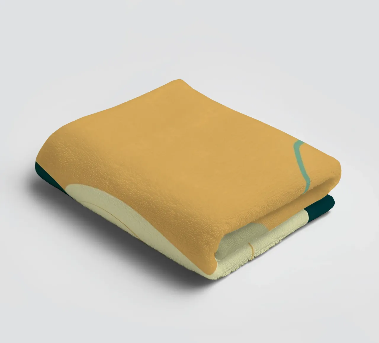 sun waves circles dots curved-lines towel by Janine P McGuire