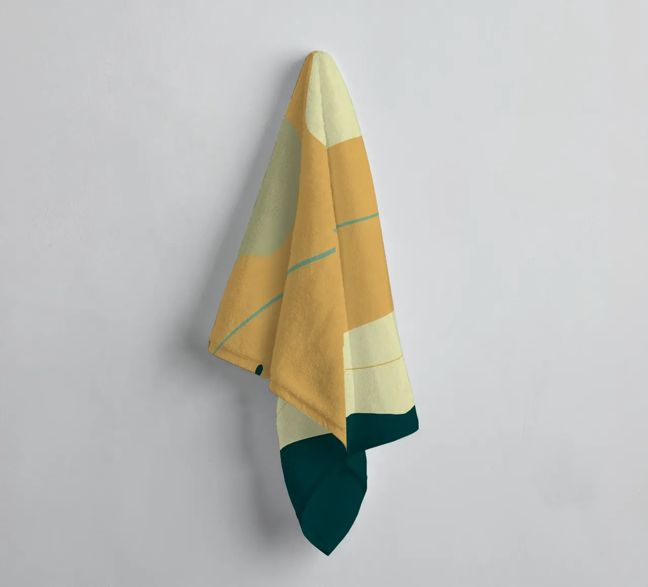 sun waves circles dots curved-lines towel by Janine P McGuire