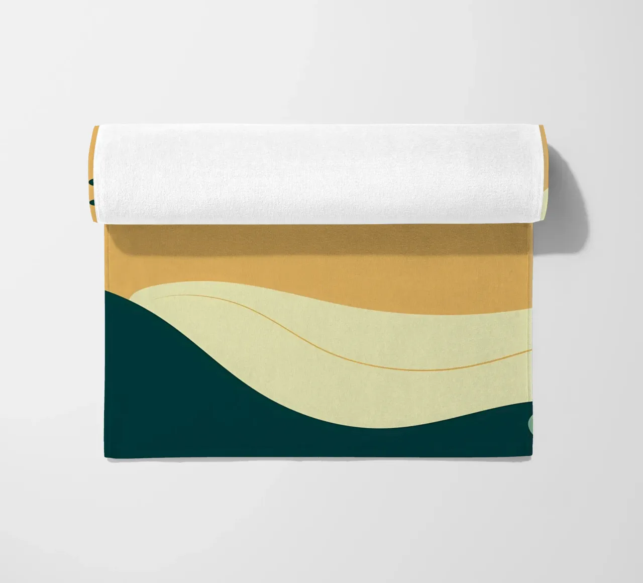 sole onde cerchi punti linee curve telo mare da Janine P McGuire