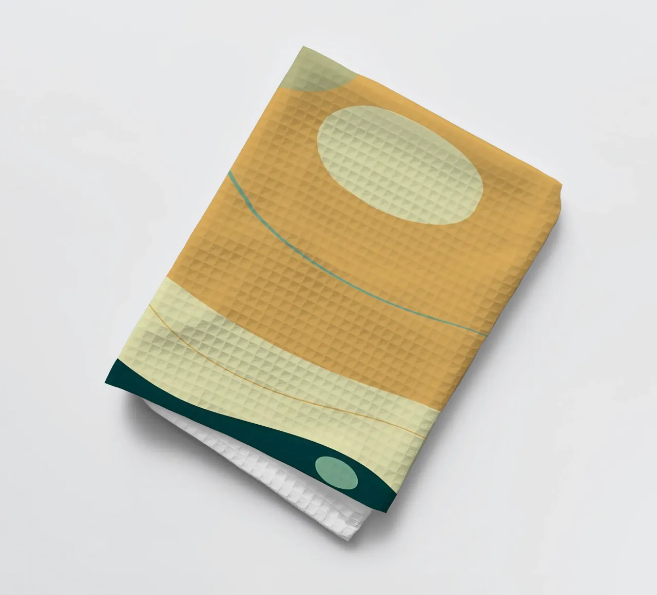 sole onde cerchi punti linee curve canovaccio da cucina da Janine P McGuire