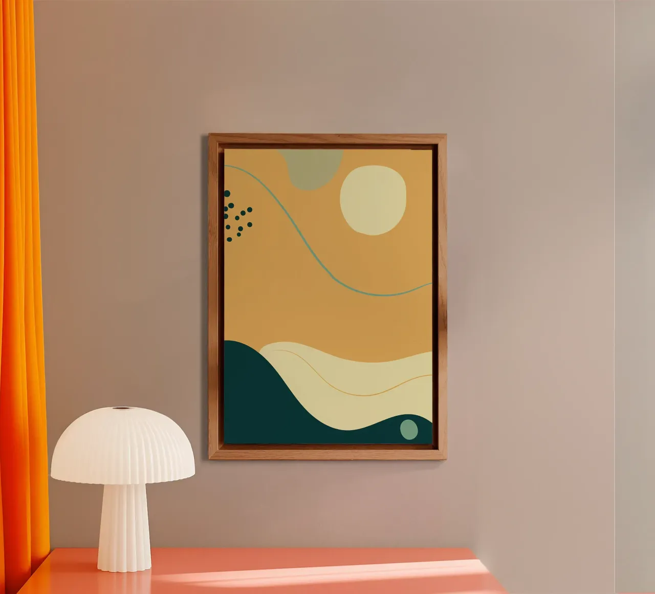 sun waves circles dots curved-lines alu-dibond by Janine P McGuire