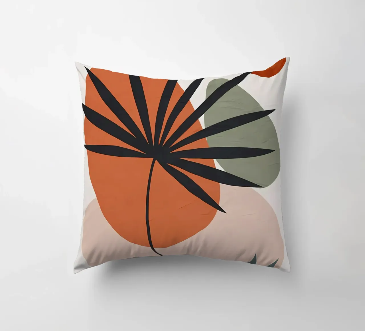 forme astratte foglie di palma forme geometriche cuscino da Janine P McGuire