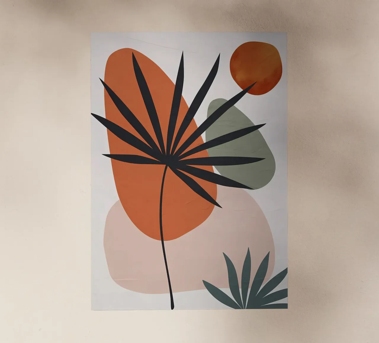 forme astratte foglie di palma forme geometriche pellicola backlit da Janine P McGuire
