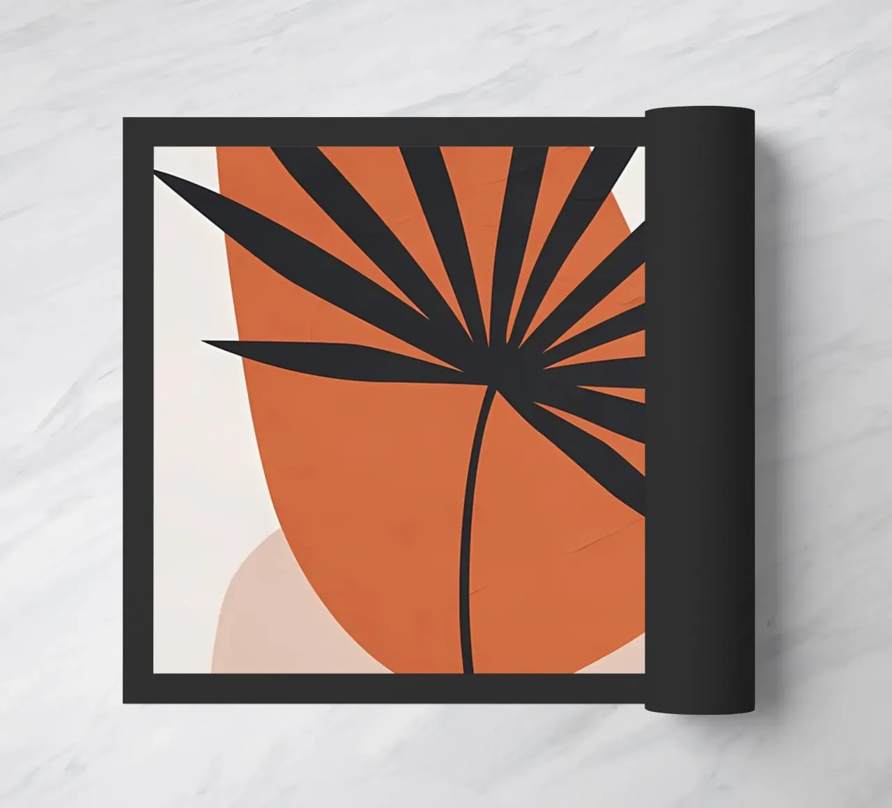 forme astratte foglie di palma forme geometriche zerbino da Janine P McGuire