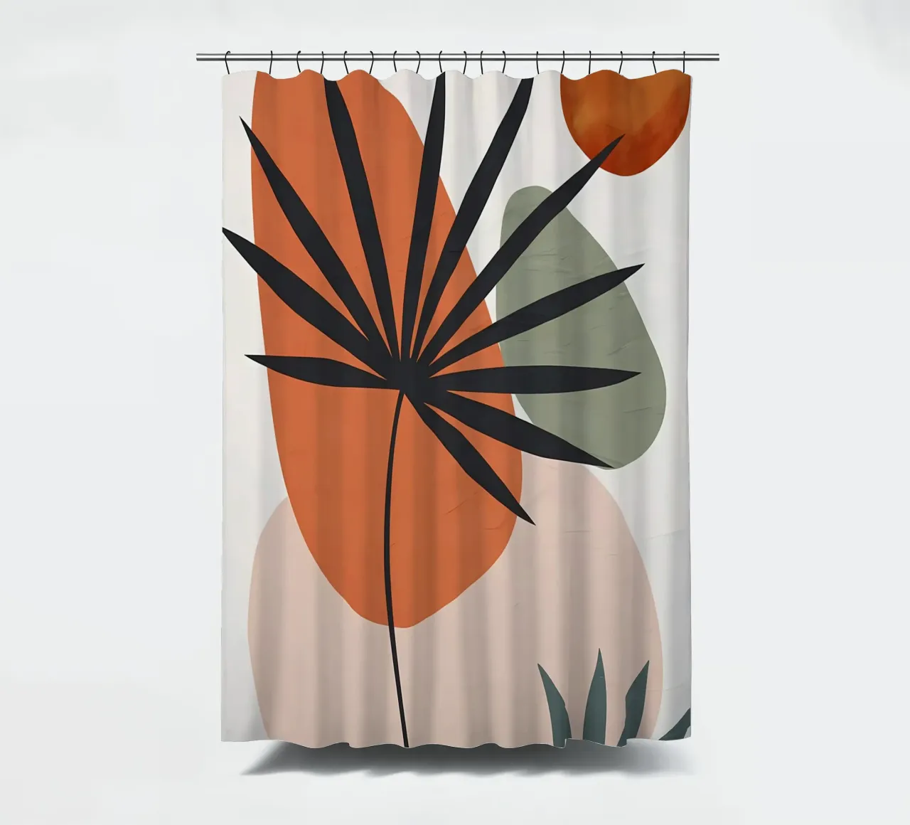 forme astratte foglie di palma forme geometriche tenda da doccia da Janine P McGuire