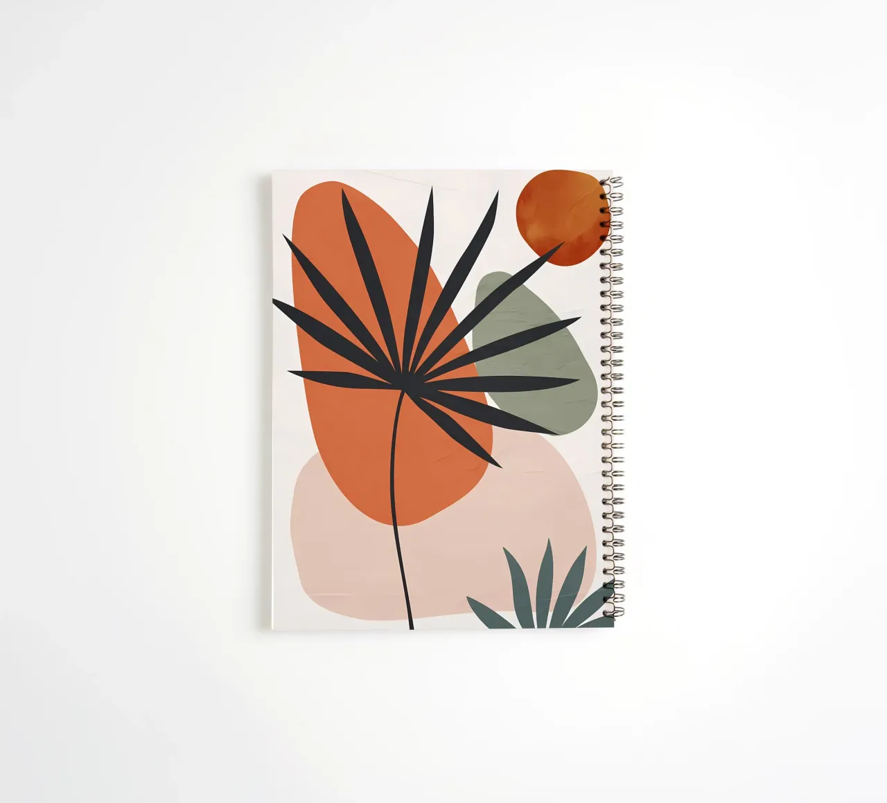 abstract shapes palm leaves geometric shapes spiral notebook by Janine P McGuire