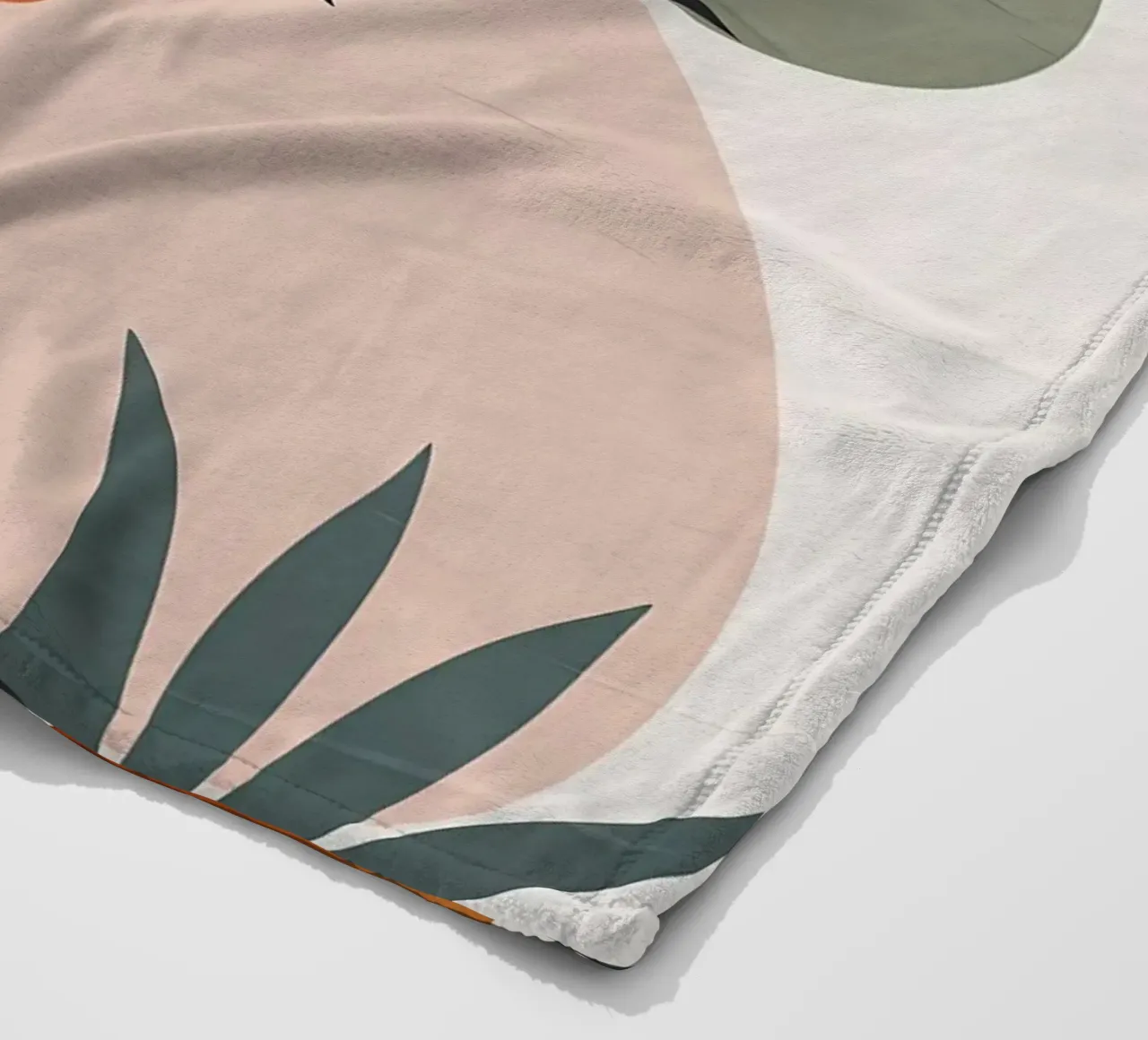 forme astratte foglie di palma forme geometriche coperta in pile da Janine P McGuire