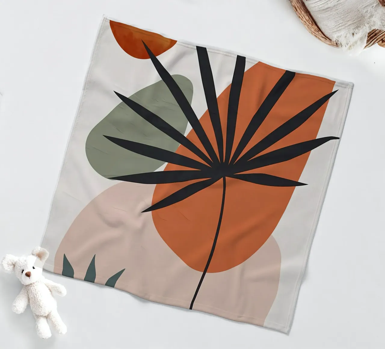 forme astratte foglie di palma forme geometriche coperta in pile da Janine P McGuire