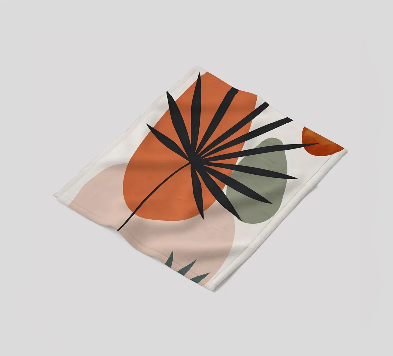 forme astratte foglie di palma forme geometriche coperta in pile da Janine P McGuire