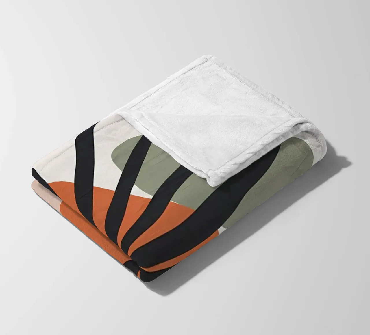 forme astratte foglie di palma forme geometriche coperta in pile da Janine P McGuire