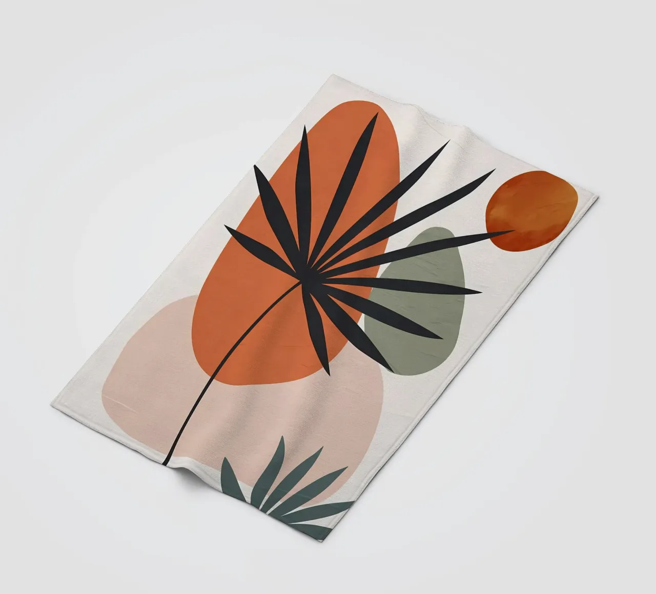 forme astratte foglie di palma forme geometriche coperta in pile da Janine P McGuire