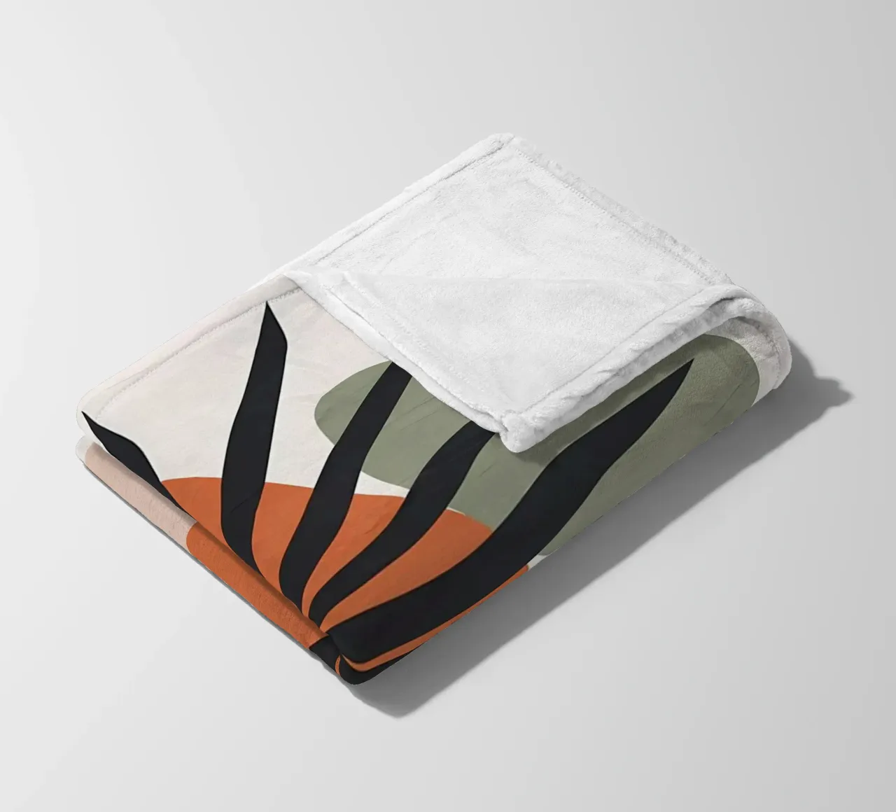 forme astratte foglie di palma forme geometriche coperta in pile da Janine P McGuire