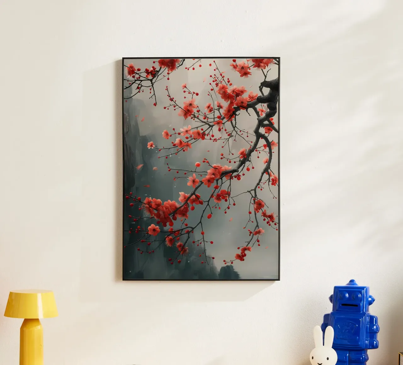 fiori di ciliegio albero ramo nebbia alluminio dibond da Janine P McGuire