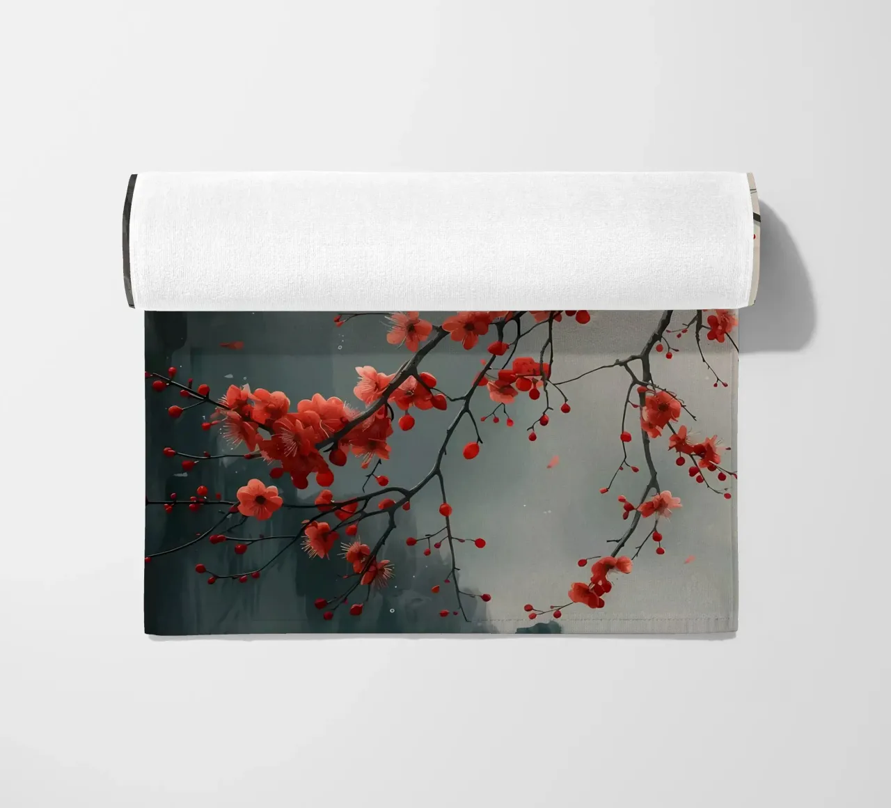 fiori di ciliegio albero ramo nebbia telo mare da Janine P McGuire