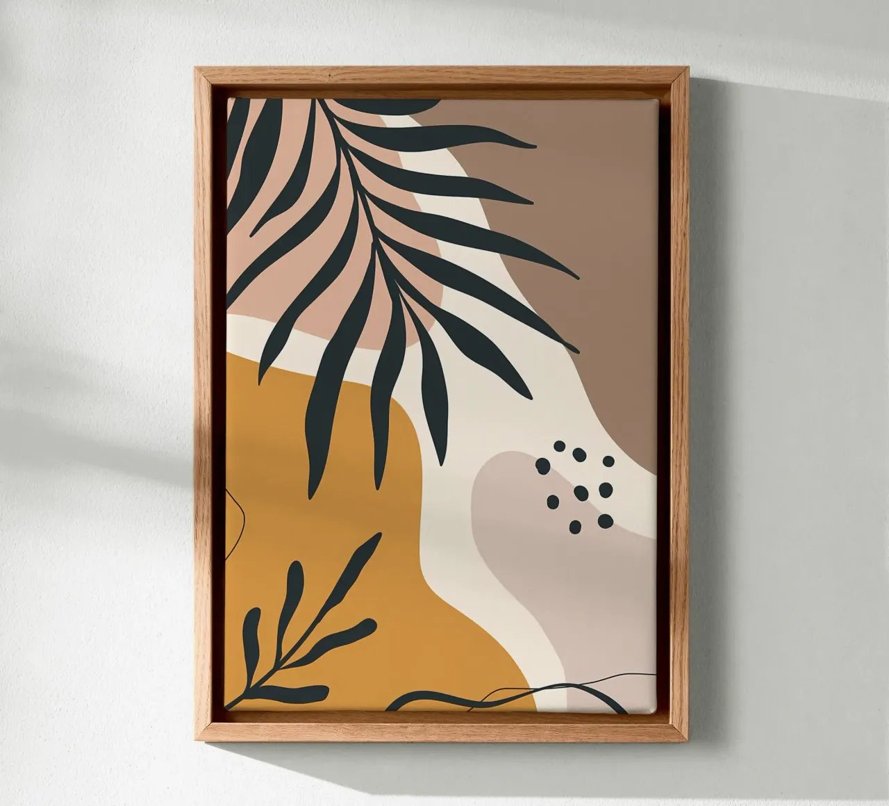 leaves organic shapes abstract forms canvas by Janine P McGuire