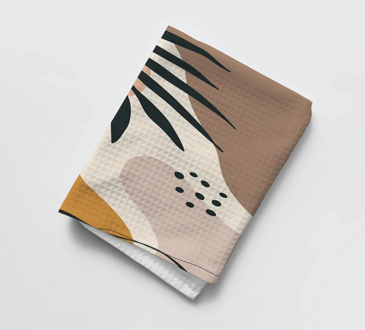 leaves organic shapes abstract forms tea towel by Janine P McGuire