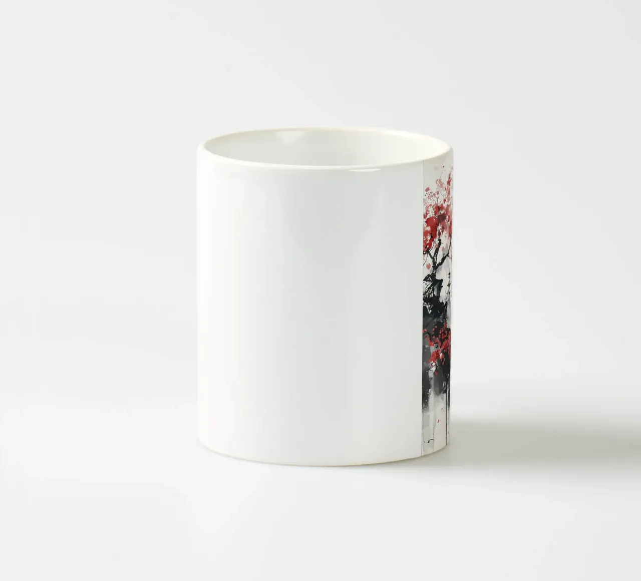 fiori di ciliegio tempio giapponese donna in kimono tazza in ceramica da Janine P McGuire