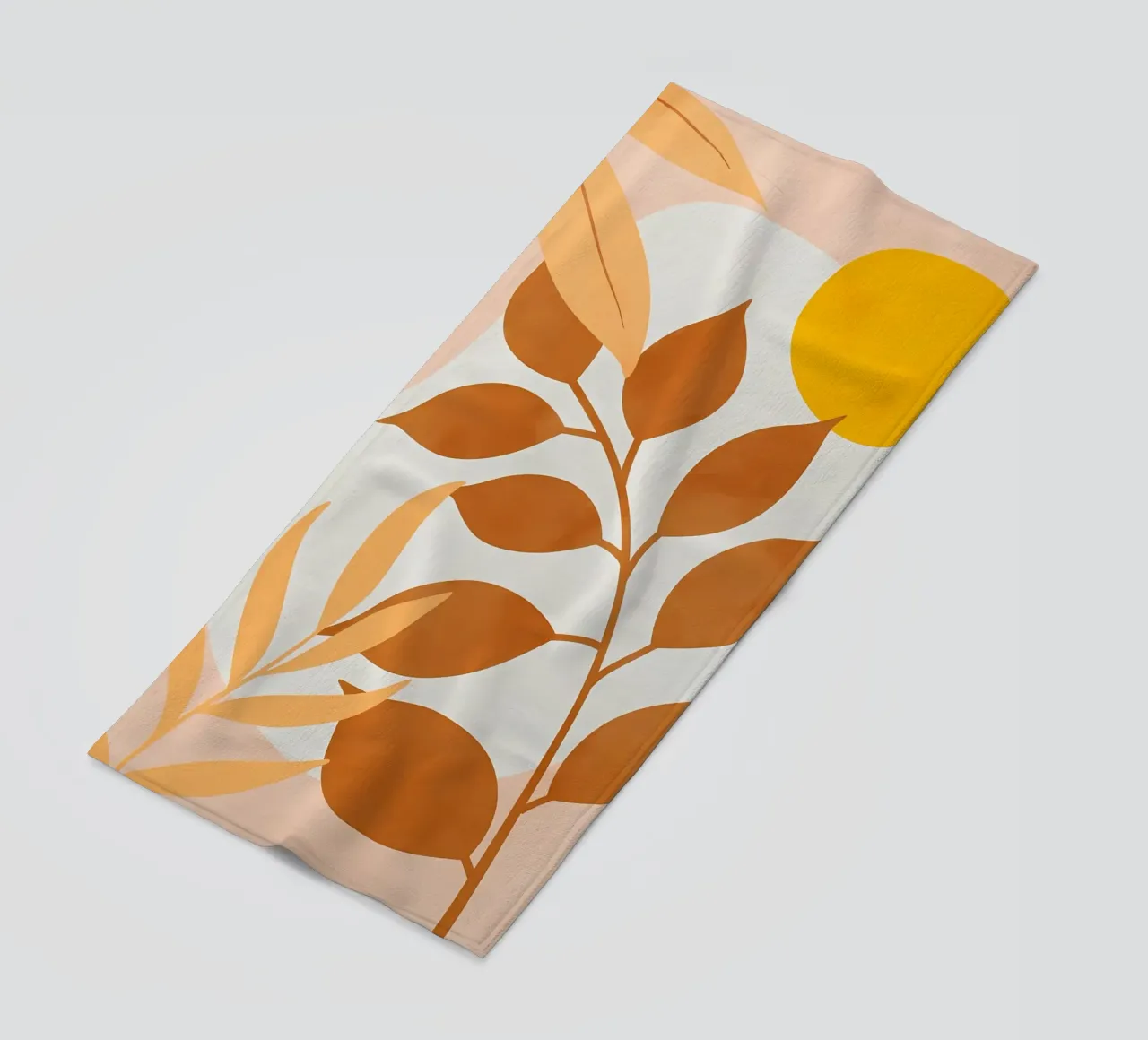 leaves branches sun shapes beach towel by Janine P McGuire