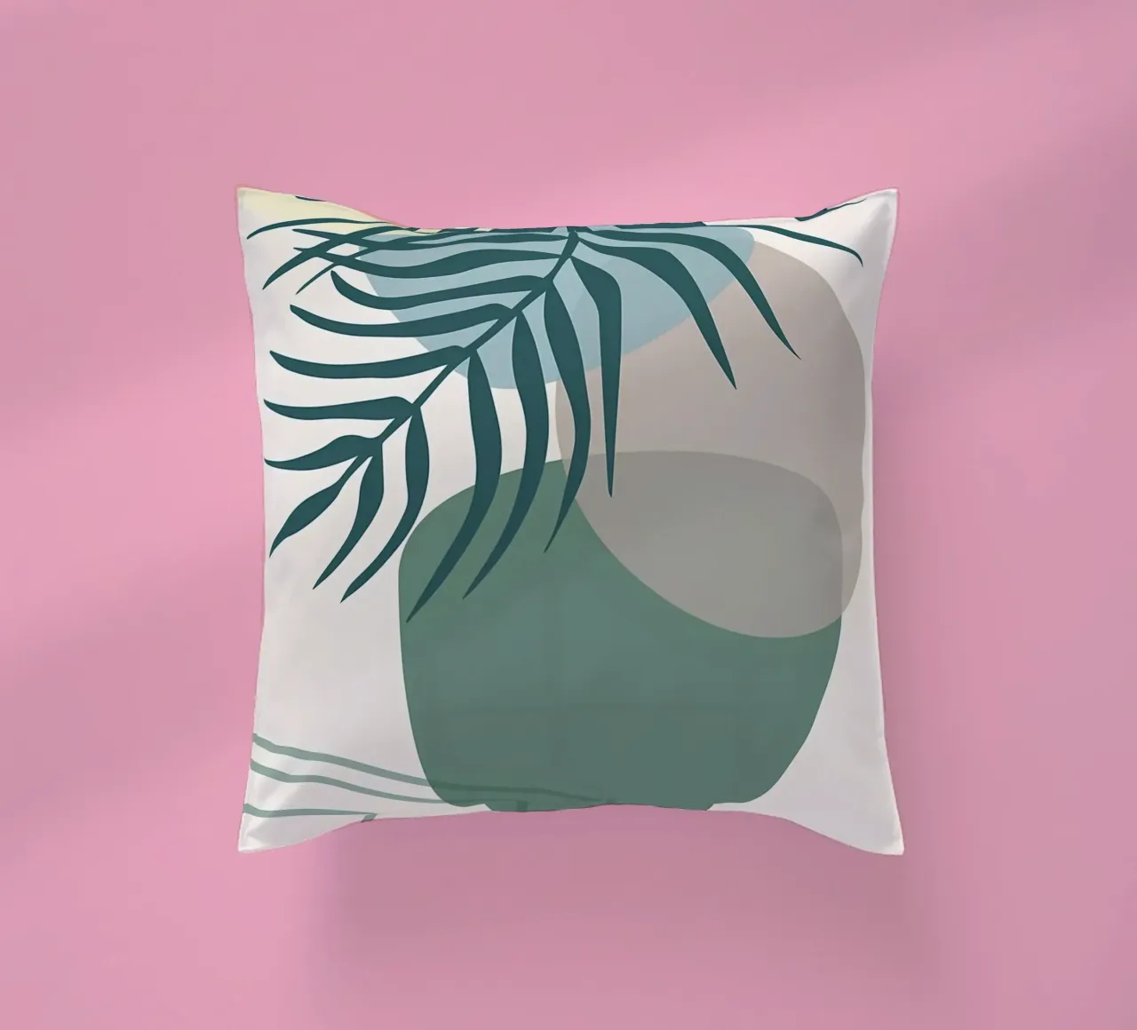 vaso di foglie forme geometriche forme sovrapposte cuscino da Janine P McGuire