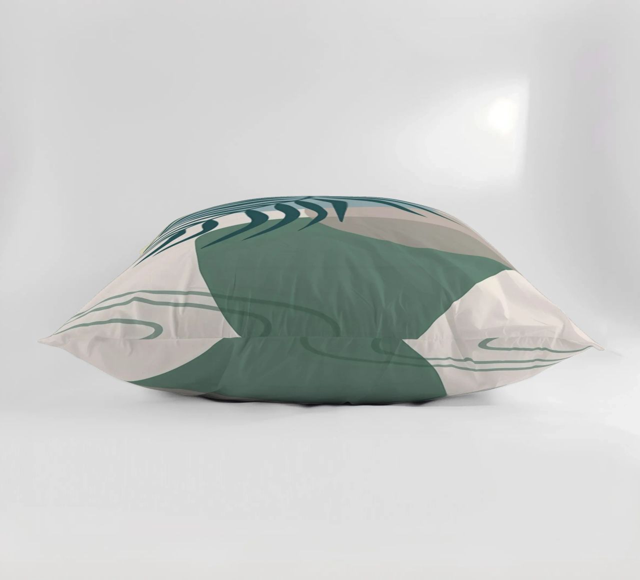 vaso di foglie forme geometriche forme sovrapposte cuscino da Janine P McGuire