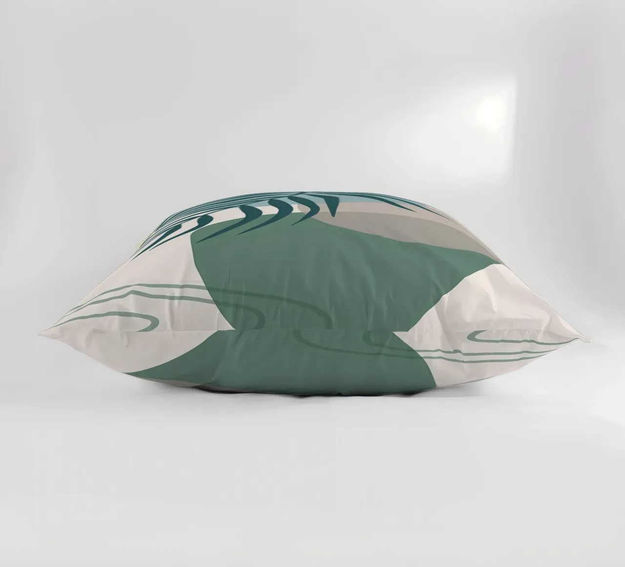 vaso di foglie forme geometriche forme sovrapposte cuscino da Janine P McGuire