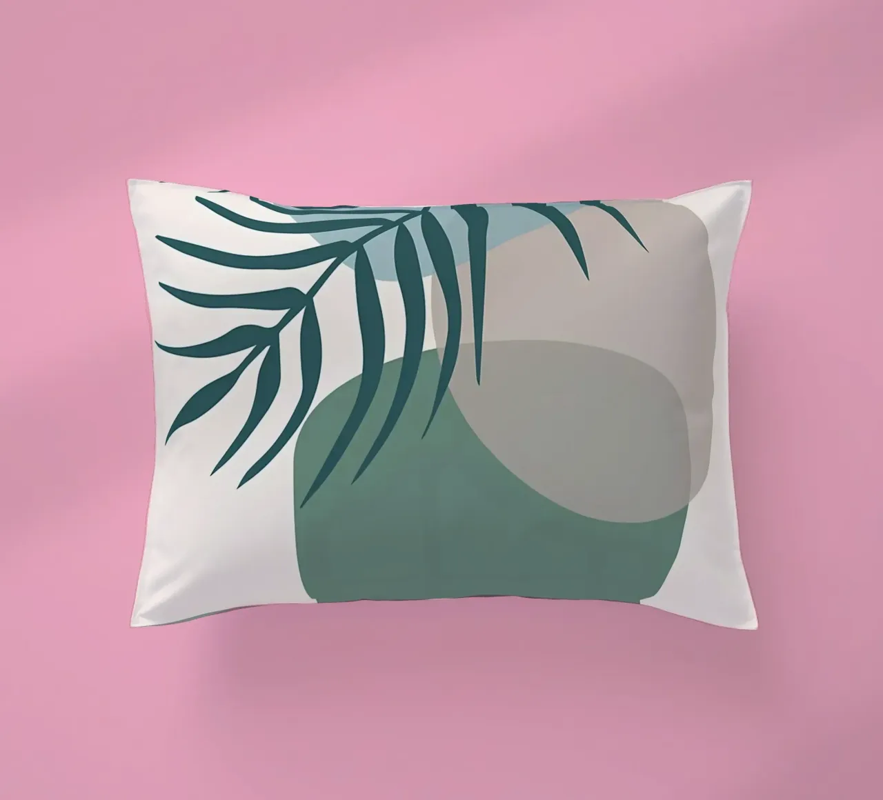 vaso di foglie forme geometriche forme sovrapposte cuscino da Janine P McGuire