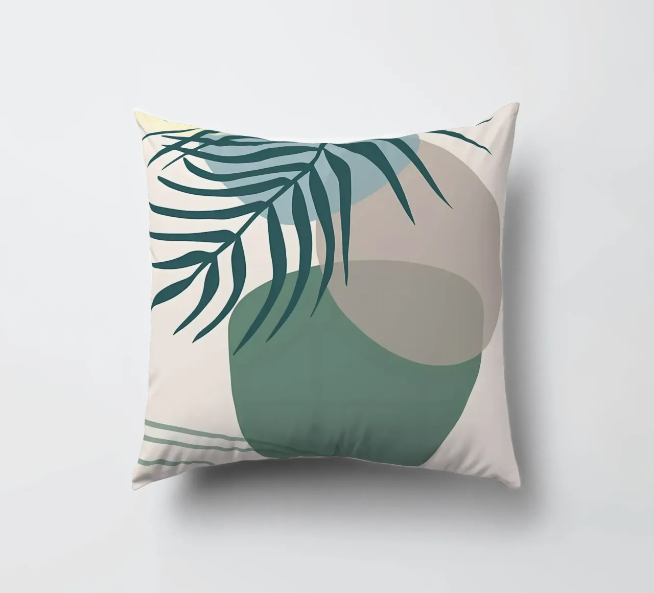 vaso di foglie forme geometriche forme sovrapposte cuscino da Janine P McGuire